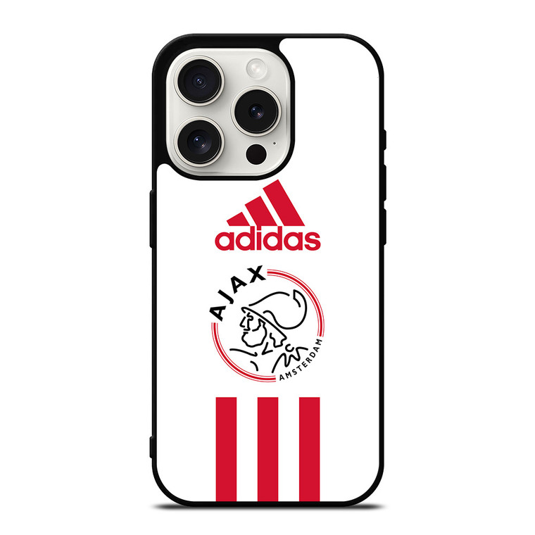 AJAX AMSTERDAM FC ADIDAS STRIPES iPhone 15 Pro Case Cover