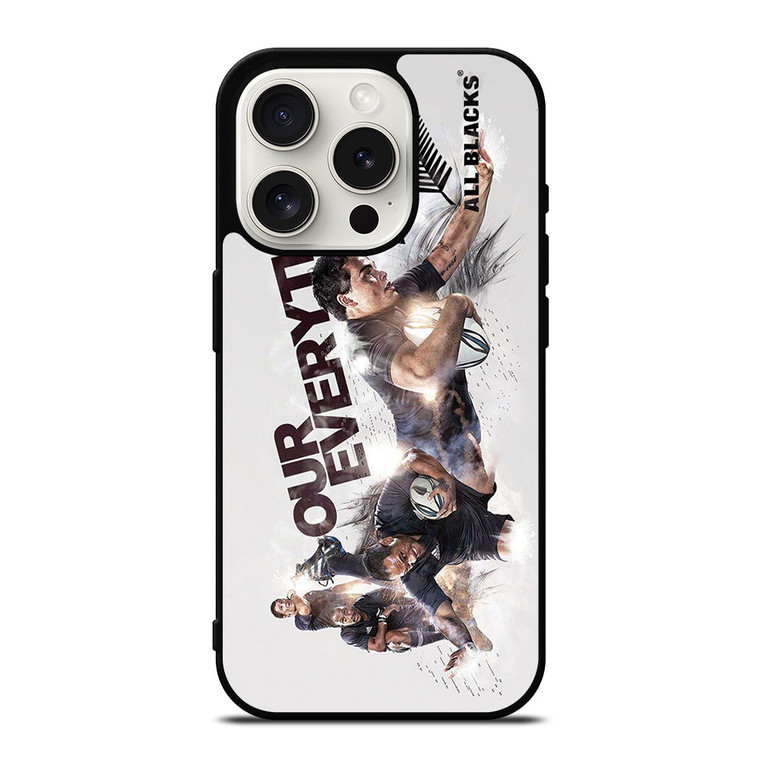 ALL BLACKS NEW ZEALAND RUGBY TEAM iPhone 15 Pro Case Cover