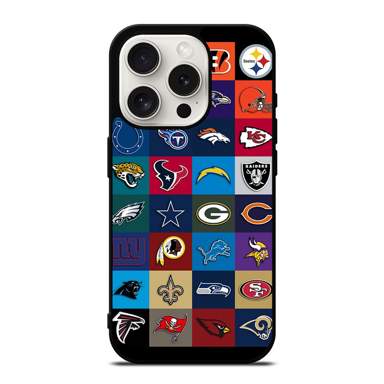 ALL NFL FOOTBALL TEAM iPhone 15 Pro Case Cover
