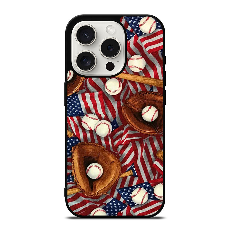 AMERICAN BASEBALL ABSTRACT iPhone 15 Pro Case Cover