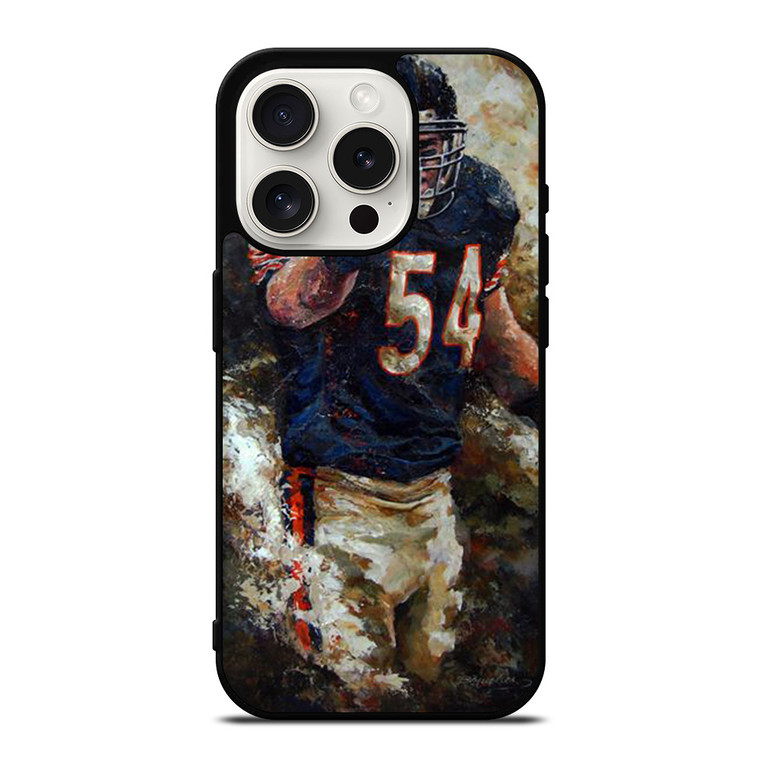 ART BRIAN URLACHER CHICAGO BEARS iPhone 15 Pro Case Cover