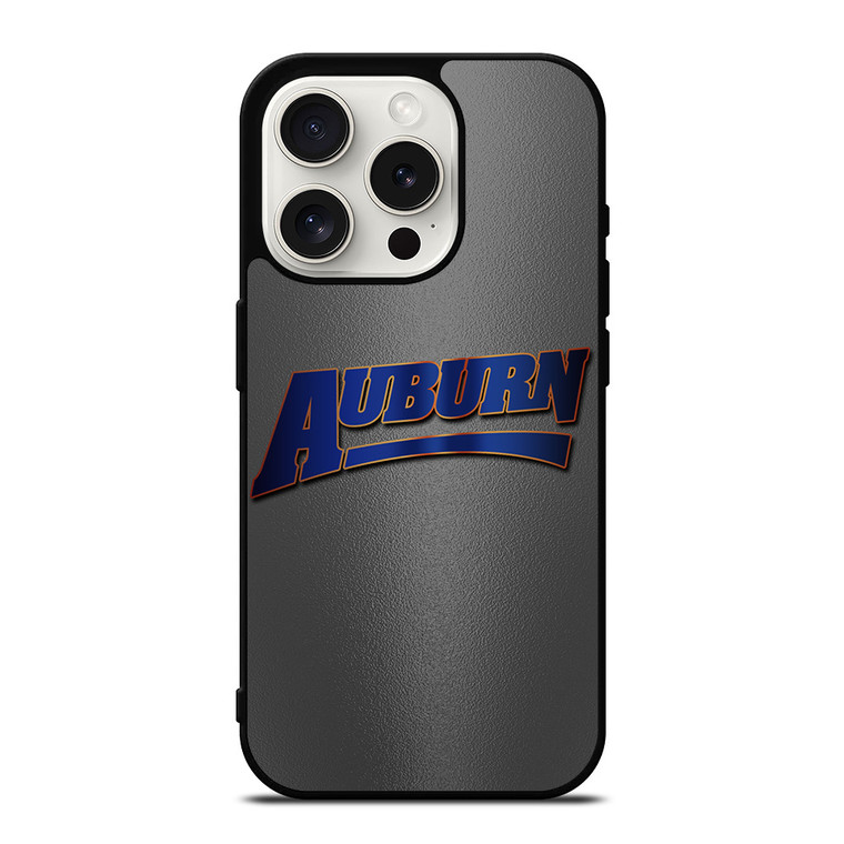 AUBURN TIGERS FOOTBALL METAL LOGO iPhone 15 Pro Case Cover