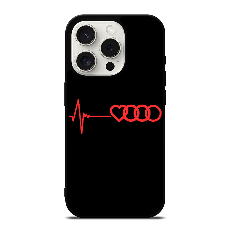 AUDI HEART BEATING iPhone 15 Pro Case Cover