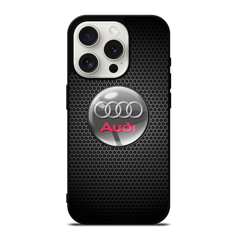 AUDI METAL LOGO iPhone 15 Pro Case Cover