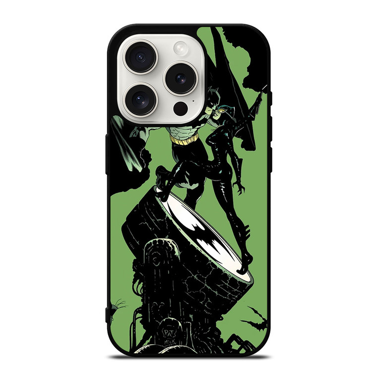 BATMAN VS VILLAIN CARTOON iPhone 15 Pro Case Cover