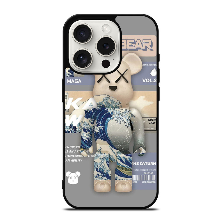 BEARBRICK ROBOT STYLE KAWS iPhone 15 Pro Case Cover