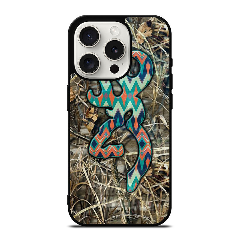 CAMO BROWNING LOGO iPhone 15 Pro Case Cover