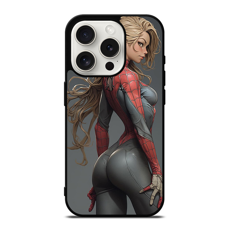CARTOON SPIDER GIRL SEXY MARVEL COMICS iPhone 15 Pro Case Cover