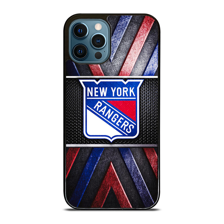 NEW YORK RANGERS NHL METAL LOGO iPhone 12 Pro Max Case Cover