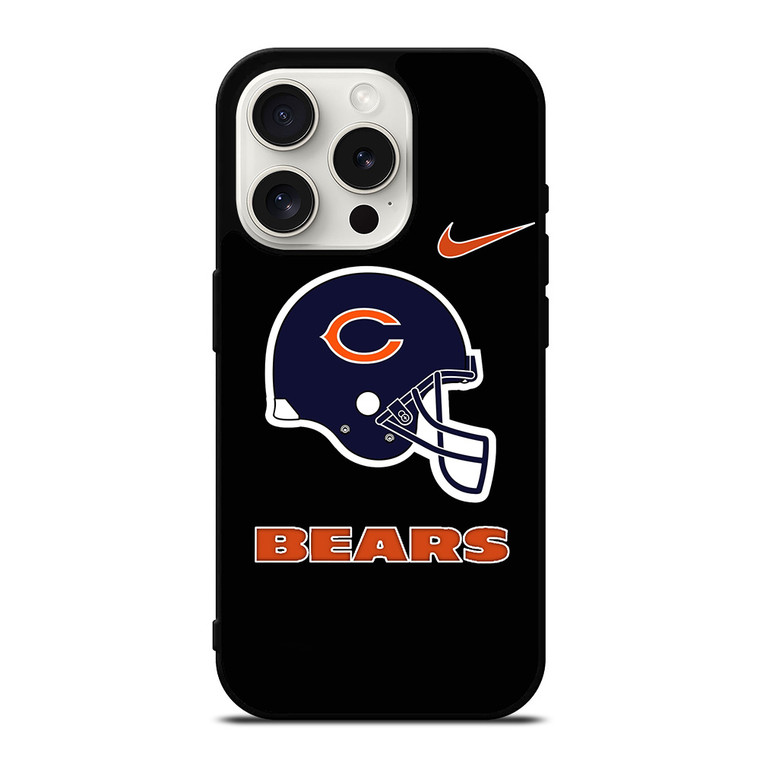 CHICAGO BEARS NFL HELMET NIKE iPhone 15 Pro Case Cover