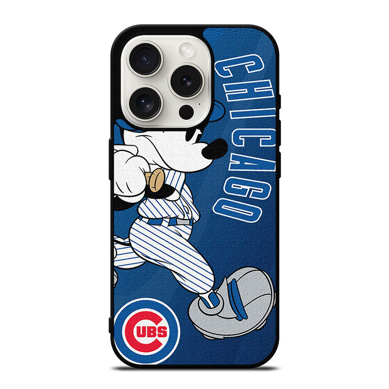CHICAGO CUBS LOGO MICKEY MOUSE iPhone 15 Pro Case Cover