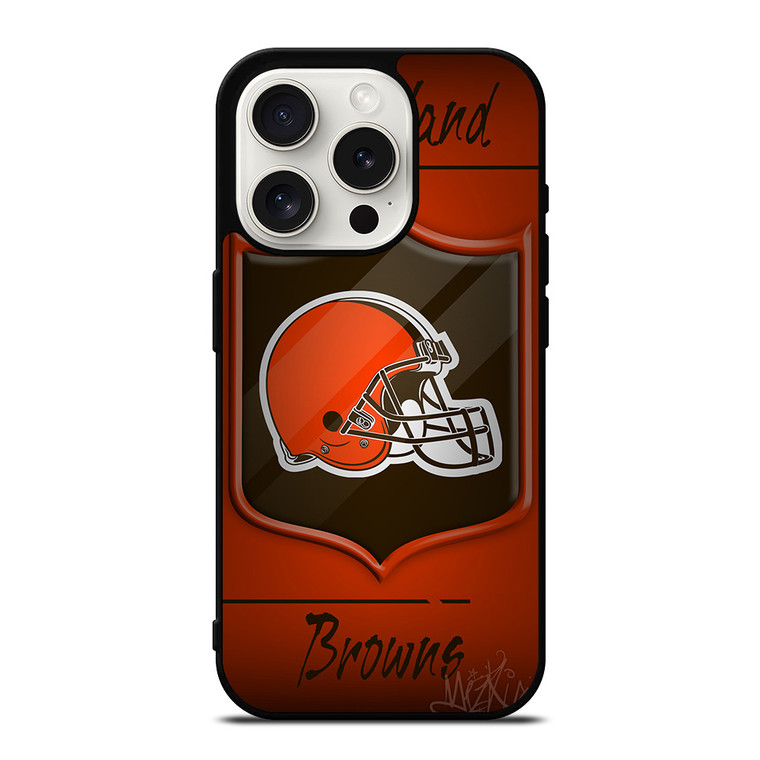 CLEVELAND BROWNS HELMET LOGO iPhone 15 Pro Case Cover