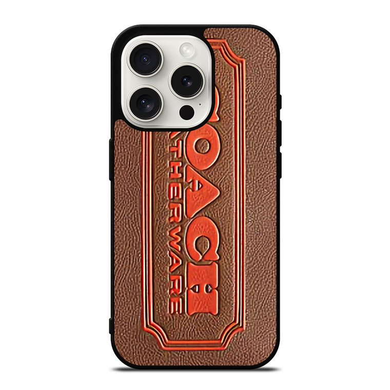 COACH LEATHERWARE EMBOSS iPhone 15 Pro Case Cover