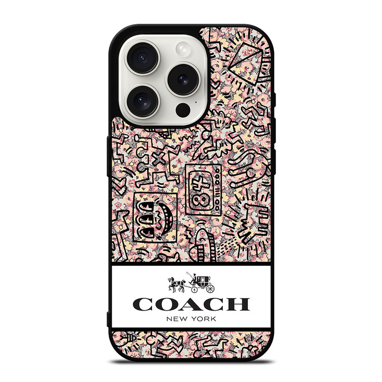 COACH NEW YORK ABSTRACK iPhone 15 Pro Case Cover