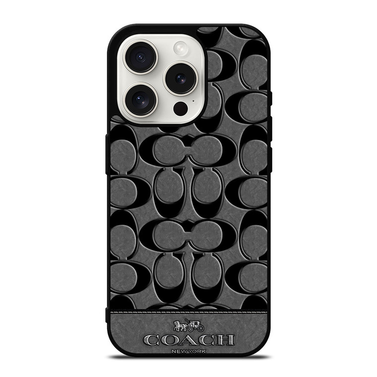 COACH NEW YORK GREY iPhone 15 Pro Case Cover