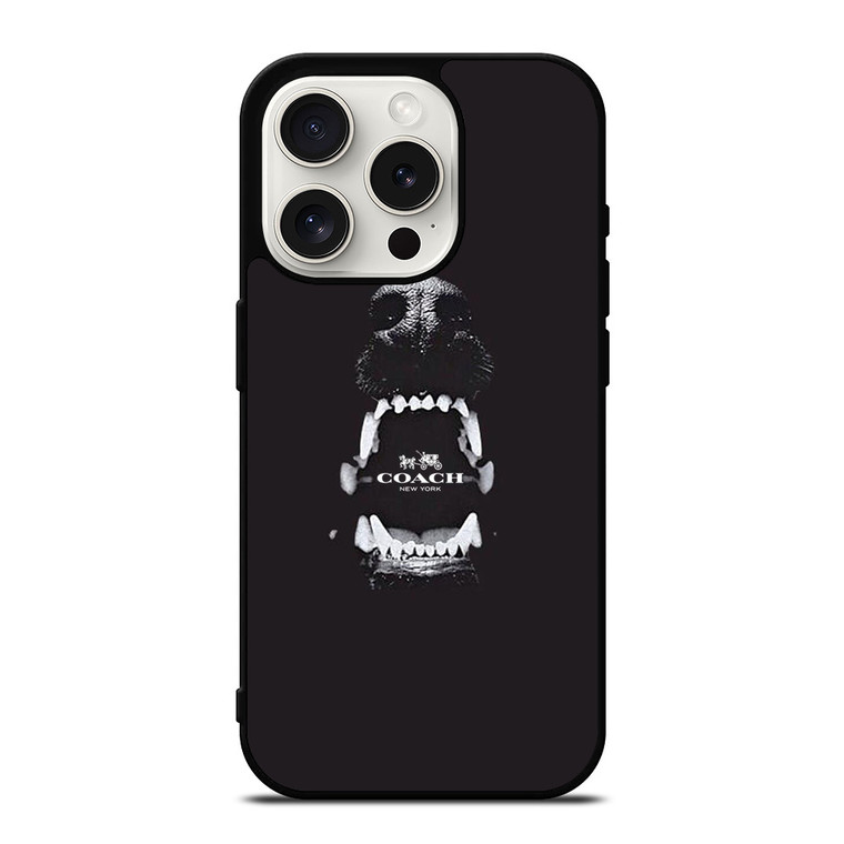 COACH NEW YORK LOGO DOG iPhone 15 Pro Case Cover