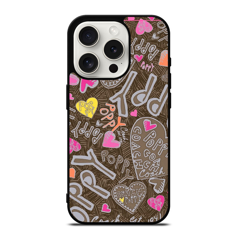 COACH NEW YORK NEW POOPY iPhone 15 Pro Case Cover