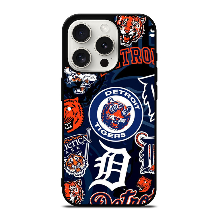 DETROIT TIGERS BASEBALL COLLAGE iPhone 15 Pro Case Cover
