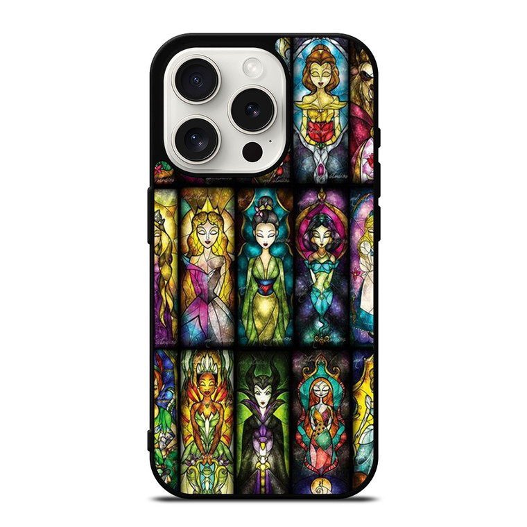 DISNEY PRINCESS STAINED GLASS iPhone 15 Pro Case Cover