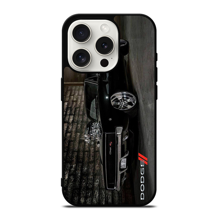 DODGE CHARGER BLACK CAR iPhone 15 Pro Case Cover