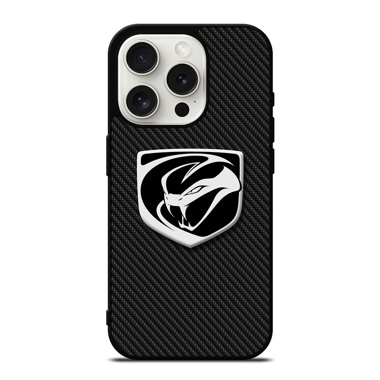 DODGE VIPER LOGO CARBON iPhone 15 Pro Case Cover