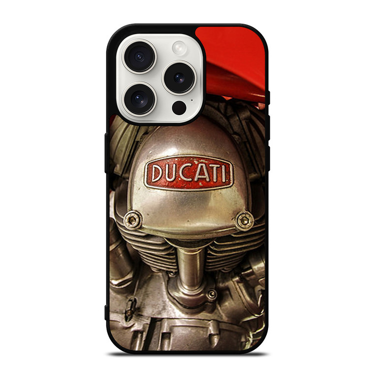 DUCATI ENGINE LOGO RETRO iPhone 15 Pro Case Cover