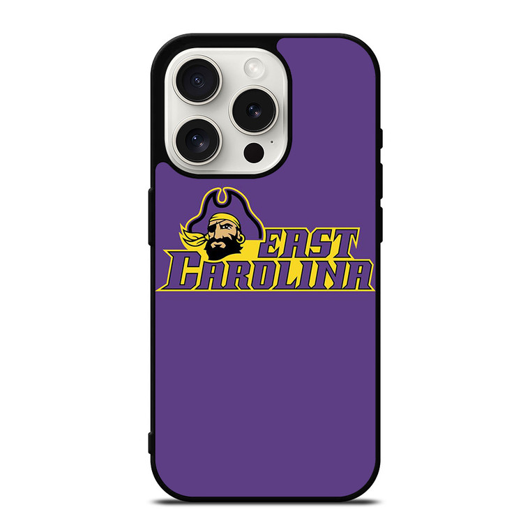 ECU EAST CAROLINA PIRATES UNIVERSITY FOOTBALL LOGO iPhone 15 Pro Case Cover