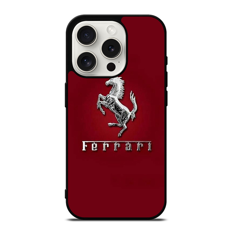 FERRARI LOGO RED iPhone 15 Pro Case Cover