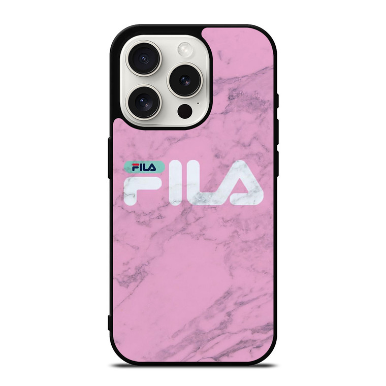 FILA SPORT PINK MARBLE LOGO iPhone 15 Pro Case Cover