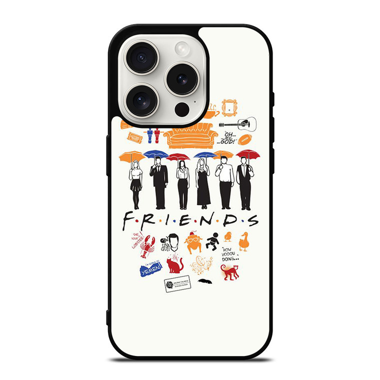 FRIENDS TV SHOW CLIP ART iPhone 15 Pro Case Cover