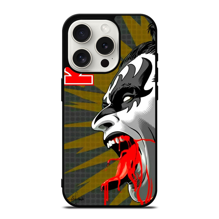 GENE SIMMONS KISS BAND ART iPhone 15 Pro Case Cover