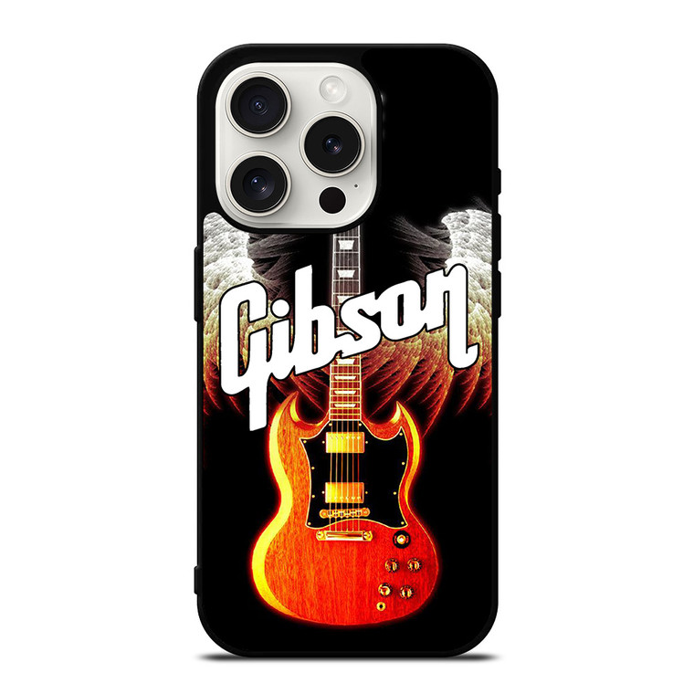 GIBSON GUITAR WINGS LOGO iPhone 15 Pro Case Cover