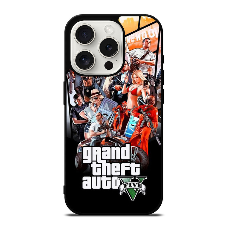 GRAND THEFT AUTO V GTA 5 iPhone 15 Pro Case Cover