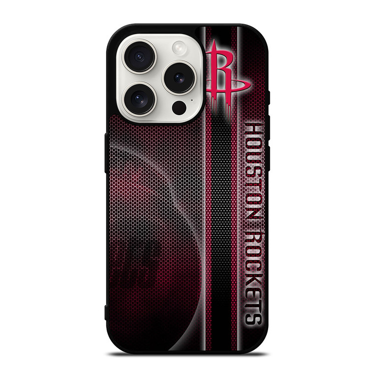 HOUSTON ROCKETS METAL LOGO iPhone 15 Pro Case Cover