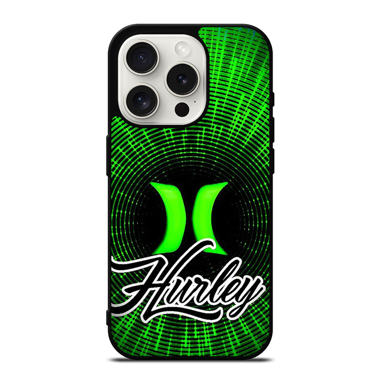 HURLEY LOGO GREEN iPhone 15 Pro Case Cover