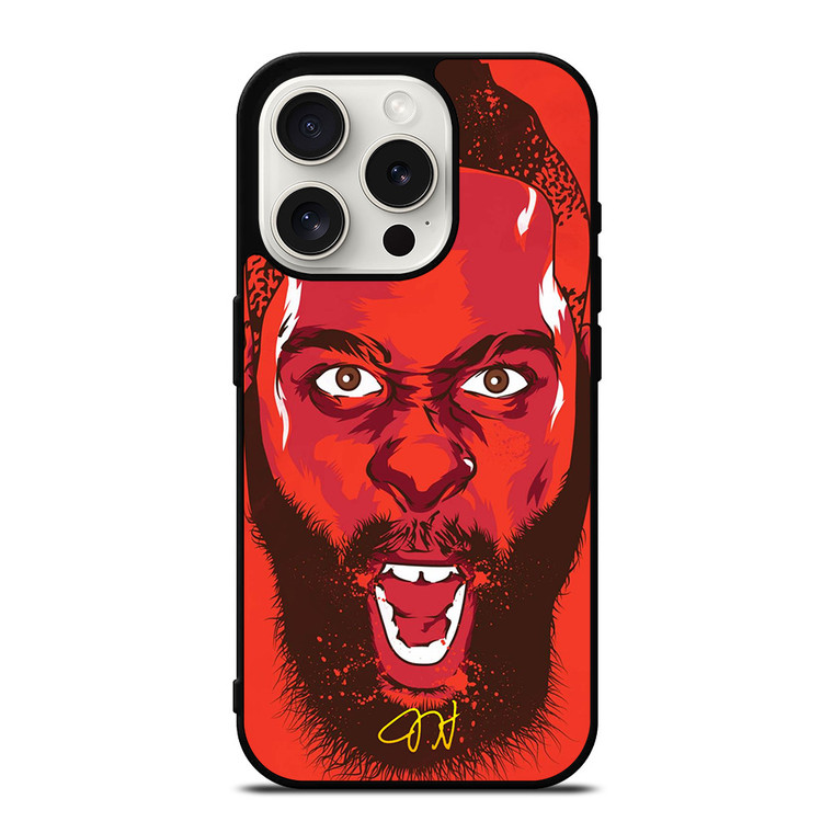JAMES HARDEN HOUSTON ROCKET FACE iPhone 15 Pro Case Cover