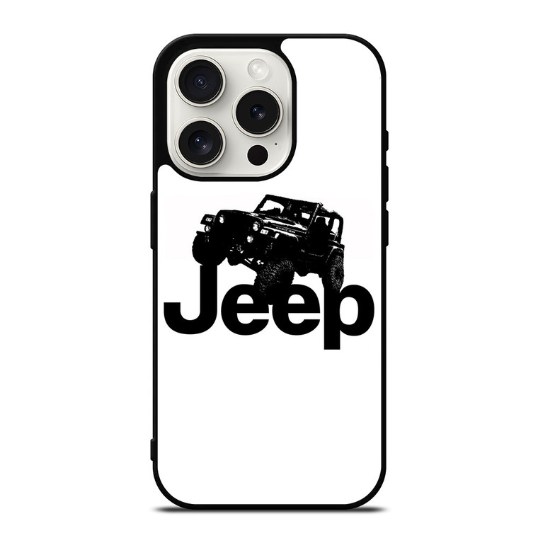 JEEP BLACK LOGO iPhone 15 Pro Case Cover