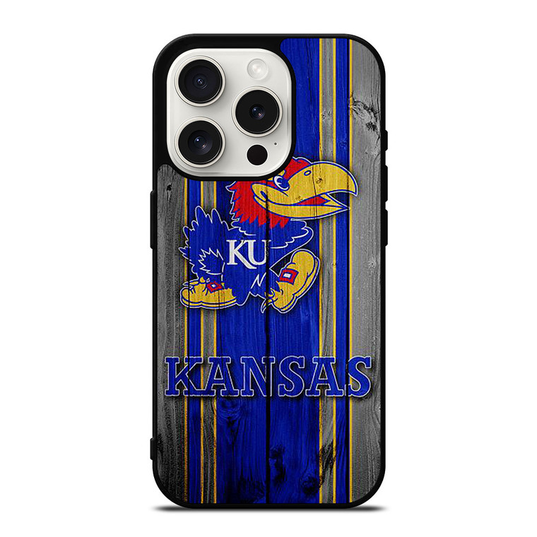 KANSAS JAYHAWKS LOGO iPhone 15 Pro Case Cover