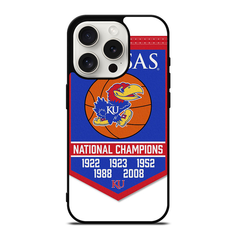 KANSAS JAYHAWKS UNIVERSITY BASKETBALL iPhone 15 Pro Case Cover