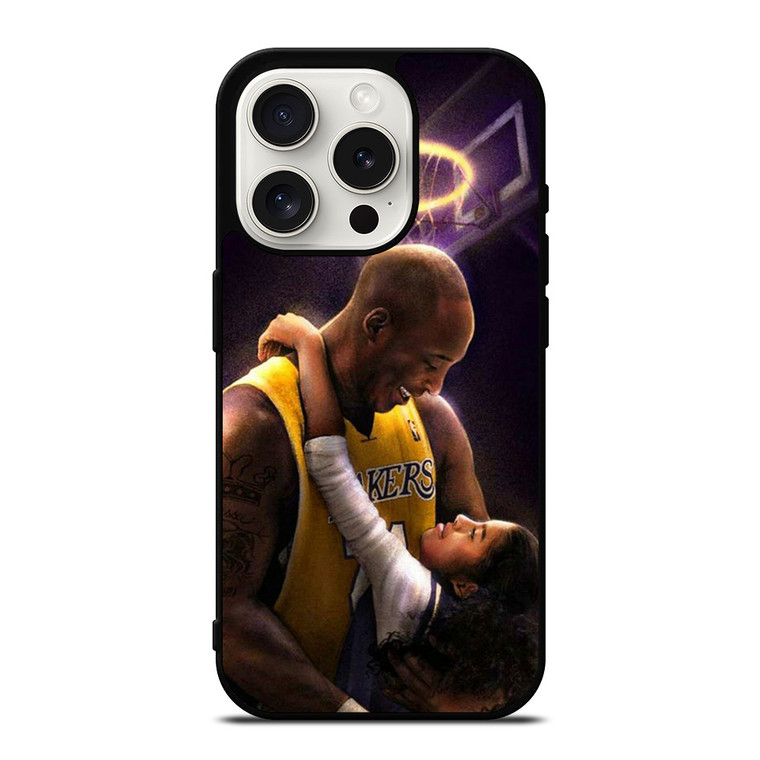 KOBE BRYANT AND GIGI Samsung Galaxy Note 9 Black Rubber iPhone 15 Pro Case Cover