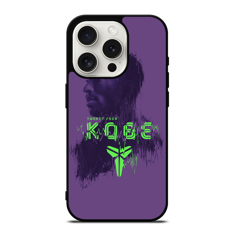 KOBE BRYANT TWENTY FOUR BLACK MAMBA iPhone 15 Pro Case Cover