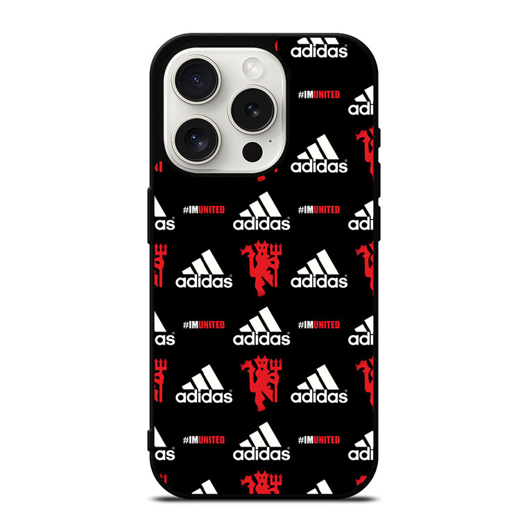 MANCHESTER UNITED ADIDAS PATTERN iPhone 15 Pro Case Cover