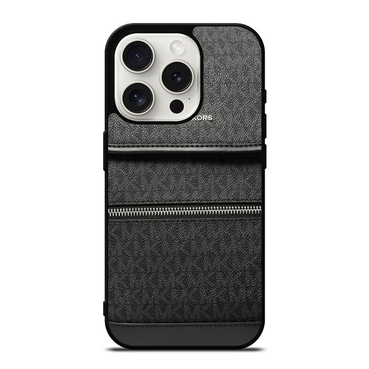 MICHAEL KORS MK LOGO BACKPACK BLACK BAG iPhone 15 Pro Case Cover