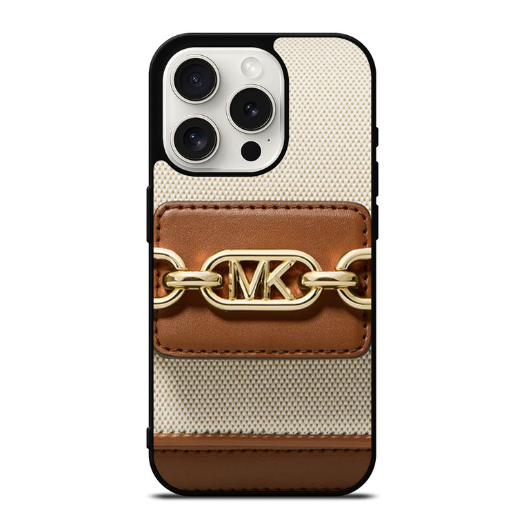 MICHAEL KORS MK LOGO HAND BAG iPhone 15 Pro Case Cover