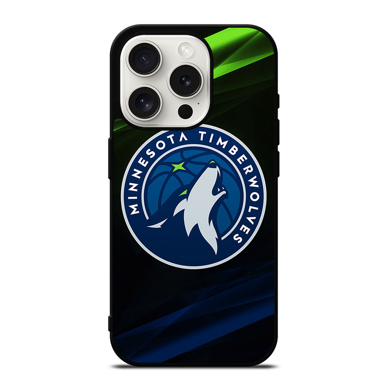 MINNESOTA TIMBERWOLVES LOGO iPhone 15 Pro Case Cover