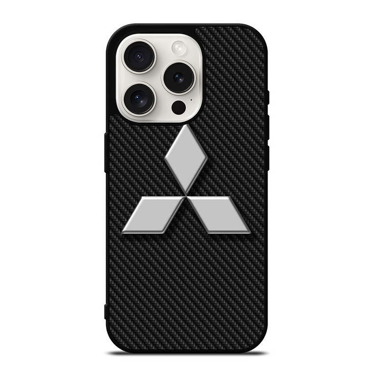 MITSUBISHI MOTORS CARBON LOGO iPhone 15 Pro Case Cover