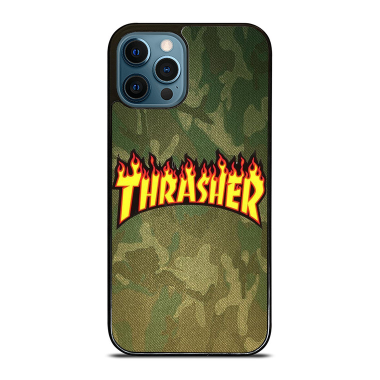 THRASHER LOGO CAMO FABRIC iPhone 12 Pro Max Case Cover