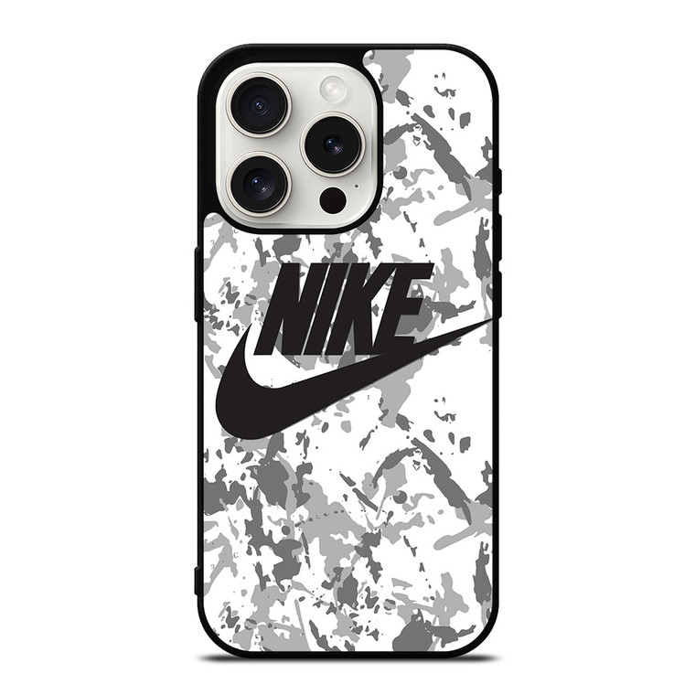 NIKE CAMO LOGO iPhone 15 Pro Case Cover