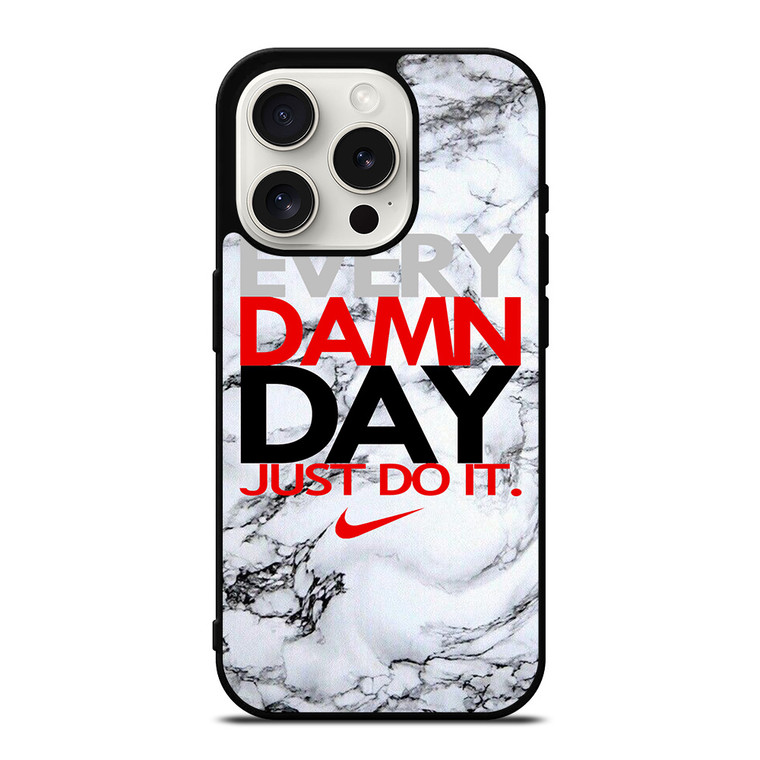 NIKE EVERY DAMN DAY MARBLE iPhone 15 Pro Case Cover