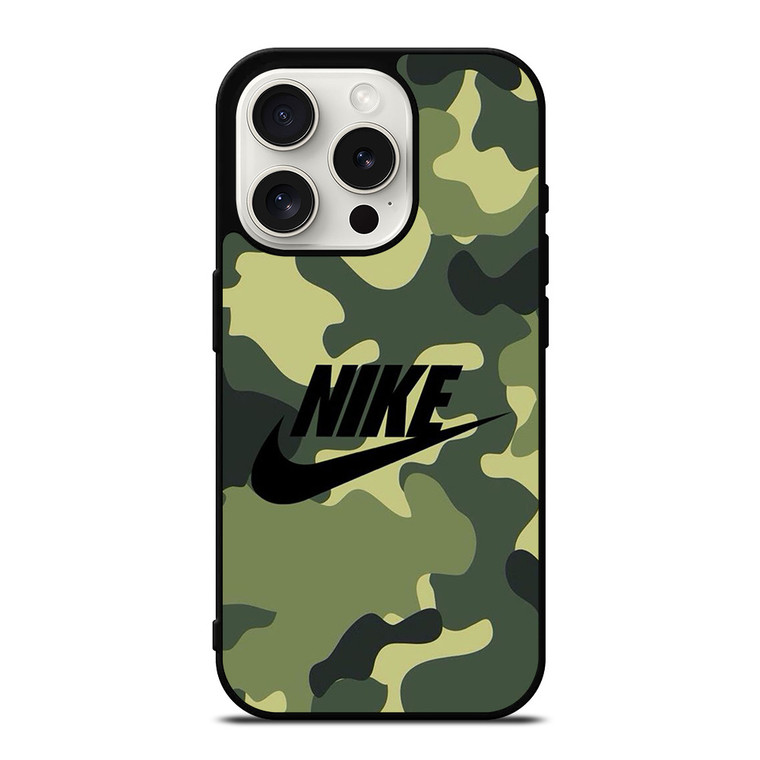 NIKE LOGO CAMO iPhone 15 Pro Case Cover